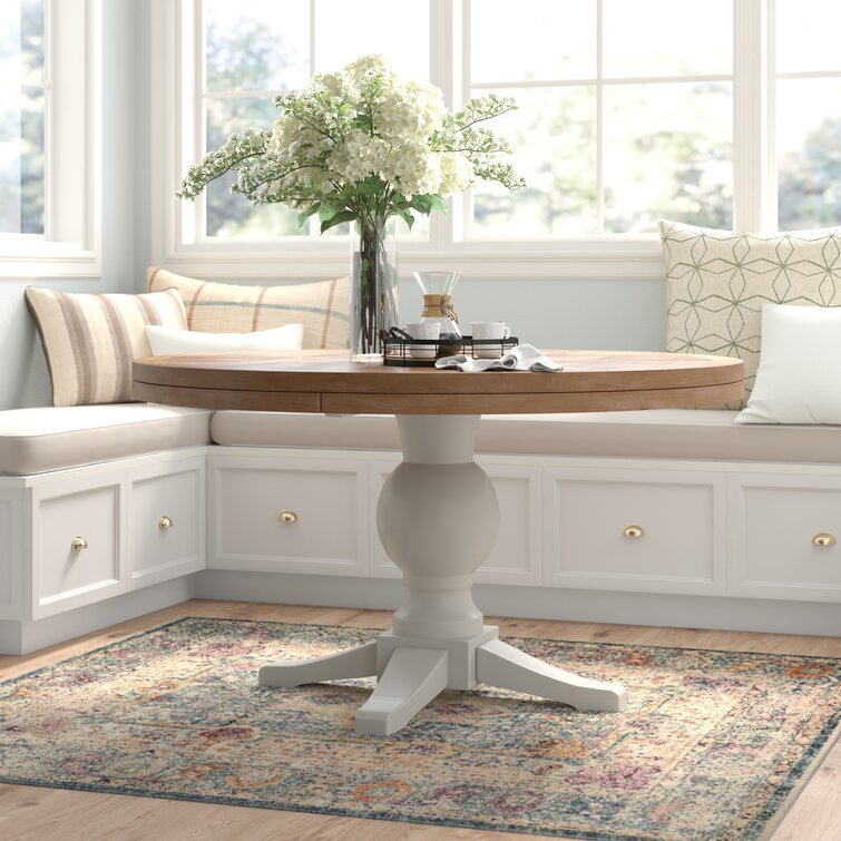 Corner dining bench discount with round table